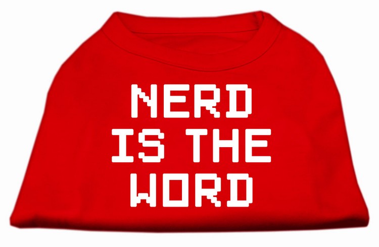 Nerd is the Word Screen Print Shirt Red XL